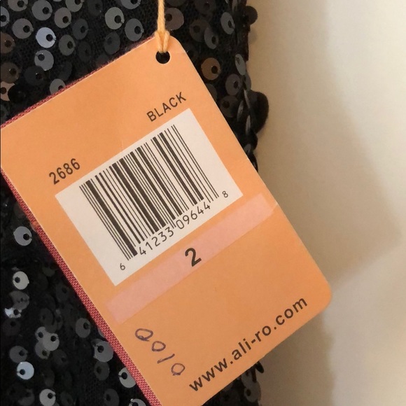 Ali Ro Black Sequin Dress - Picture 4 of 5